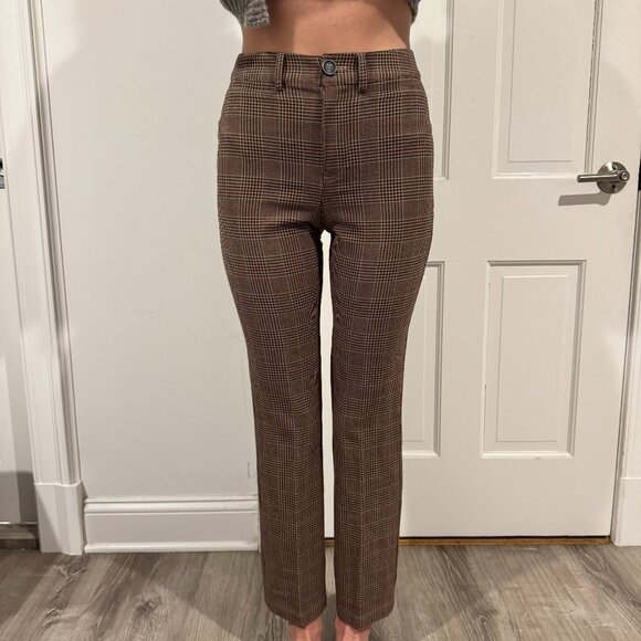 Paige Plaid High Waisted Trousers - Picture 1 of 5
